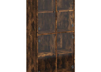 Szafka z drzwiczkami przydymiony dąb 68x37x142 cm WM-3295861