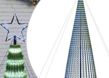 Choinka LED 1544 LEDs Niebieski 500 cm（358074）