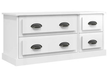 Szafka pod TV wysoki połysk biała 100x355x45 cm WM-816450