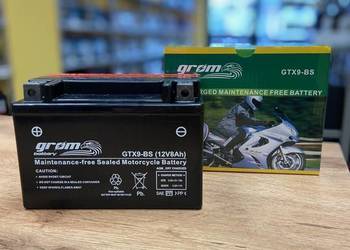 Akumulator motocyklowy GROM GTX9-BS YTX9-BS 12V 8Ah 130A L+