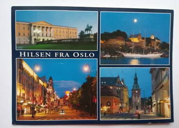Pocztówka Oslo ok. 2005r. + Znaczek