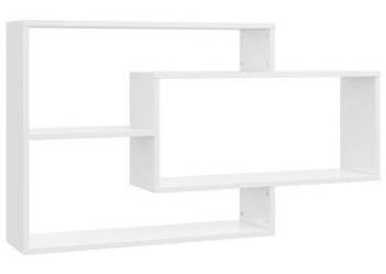 vidaXL Półki ścienne, wysoki połysk, białe, 104x20x58,5 cm(sku800330)