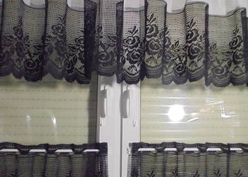 firanki / komplet glamur z cyrkoniami / góra 230/60 cm / dół