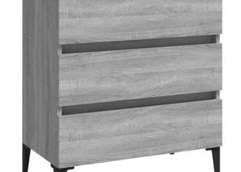 Komoda szary dąb sonoma 60x35x69 cm materiał drewnopochodny WM-815808