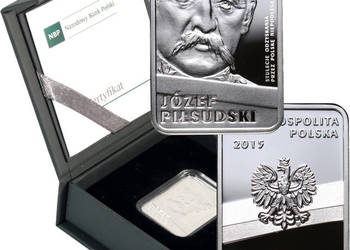 moneta Polska 10 złotych, 2015 Józef Piłsudski certyfikat