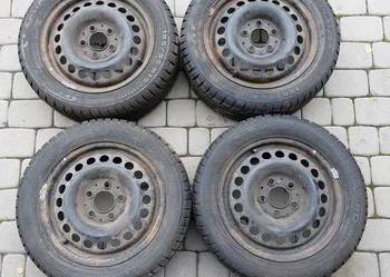 4 koła z oponami zimowymi 185/55 R15, rozstaw śrub 5x112