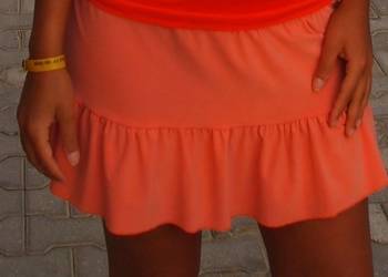 morelowa spódniczka spódnica XS 34 S 36 falbany z falbankami