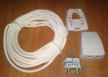 Gniazdo abonenckie z blokadą Telkom Telmor antenowe + kabel