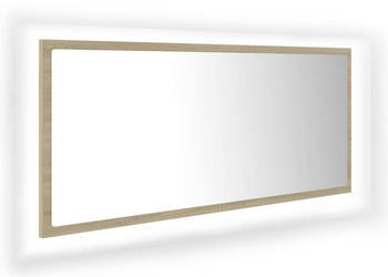 Lustro łazienkowe LED kolor dąb sonoma 100x85x37 cm akryl WM-804943