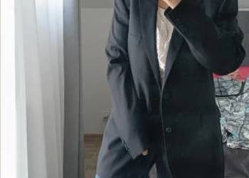 Marynarka czarna oversize o męskim kroju Pinterest Old money szerokie ramio