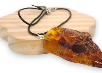 Zawieszka wisiorek z bursztynu, BURSZTYN bałtycki bryłka #988