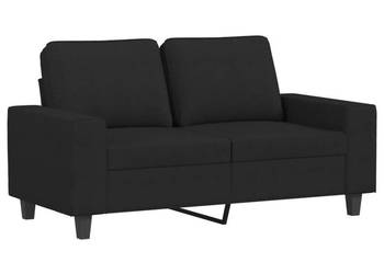 Sofa 2-osobowa czarna 120 cm tapicerowana tkaniną WM-359387