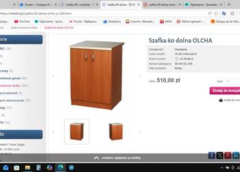 Szafki kuchenne 60 i 40 dolne w kolorze olchy