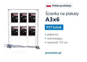 Scianka ekspozycyjna na plakaty A3 x 6 | prezentacja plakatu