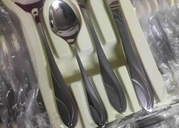 Komplet sztućce Hoffner 72 el satyna sztućców na 12 osób skaza wkładek