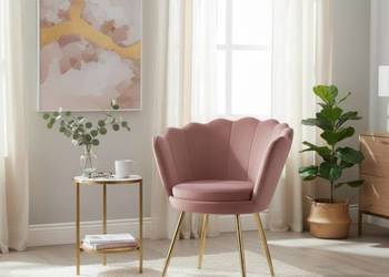 Fotel Shell Różowy, Wysyłka 24H, Dostawa 0zł!