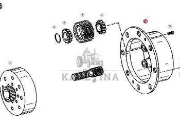 Fendt Favorit 514 Jarzmo Przegub Półoś Kapelusz Satelity CZĘŚCI