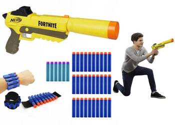 NERF FORTNITE SNEAKY SPRINGER PISTOLET STRZAŁKI OPASKA ŻÓŁTY