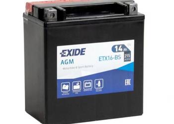 Akumulator motocyklowy EXIDE ETX16-BS YTX16-BS 12V 14Ah 215A