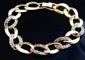 Pozłacana bransoletka bardzo elegancka jasne Polskie złoto