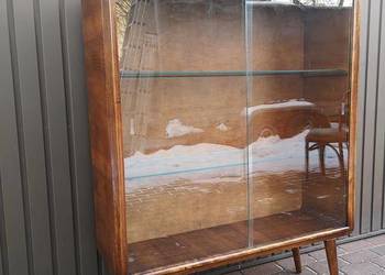 Witryna Biblioteka ART-DECO Orzech Stara Antyk Po Renowacji Okazja.