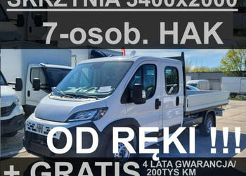 Fiat Ducato Skrzynia 3400x2000 L4H2 140KM 7-osobowy Hak Od ręki ! Super Ce…