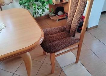 Stół i krzesła tapicerowane