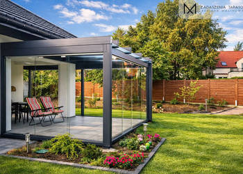Zadaszenie na taras | Szkło bezpieczne | Drewno BSH