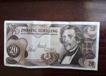 Banknot 20 szylingów Austria