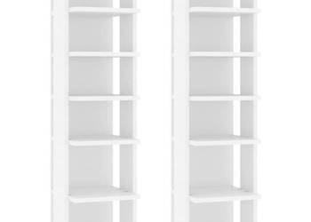 vidaXL Szafki na buty, 2 szt., białe, 27,5x27x102 cm(SKU:808486)