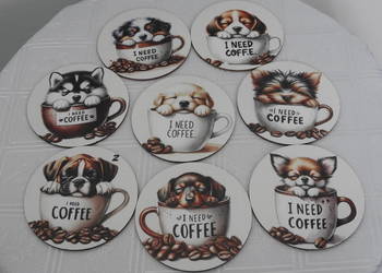 Zestaw 8 szt podkładek pod kubek