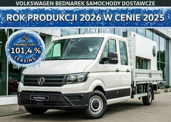 Volkswagen Crafter Skrzyniowy Doka z podwójną kabiną, 4490mm, 2.0 TDI 177 …