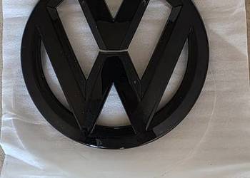 Emblemat volkswagen przód i tył czarny połysk.