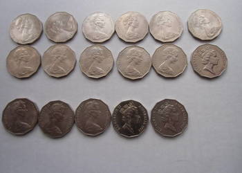 Monety Australii  sprzed 1990 roku-139 sztuk