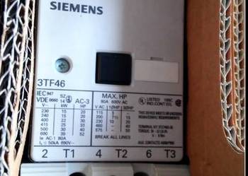 Stycznik Siemens 3TF 46 , 22 kW,