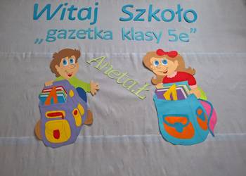 Dekoracje na Rozpoczęcie roku szkolnego z brystolu.