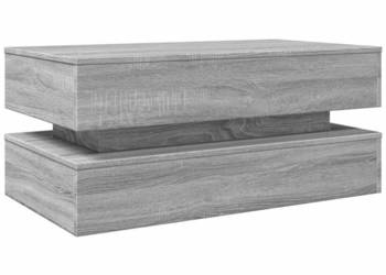 Stolik kawowy z oświetleniem LED szary dąb sonoma 90x50x40 cm WM-839866