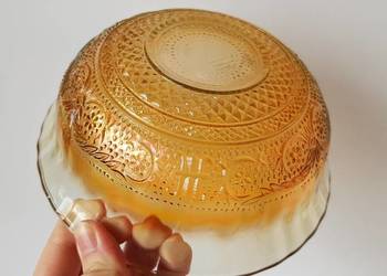 Iryzowana miska / miseczka, carnival glass, szkło vintage