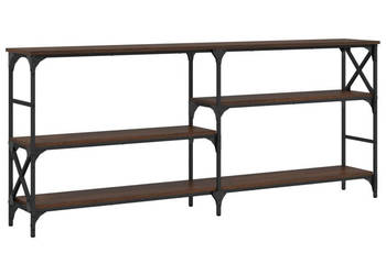 Stolik konsolowy brązowy dąb 180x29x765 cm WM-835478