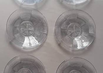 Komplet 6 talerzyków HSG Ząbkowice, kolor burzowo -niebieski. PRL.