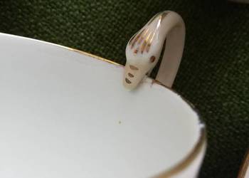 Stare filiżanki łabędzia szyja porcelana Miśnia