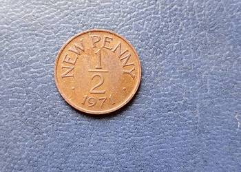 Stare monety 1/2 pens 1971 Guernsey