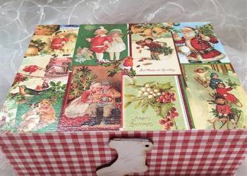 Zestaw bombek decoupage w ozdobnym pudełku