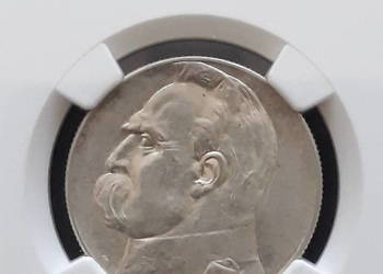 5 zł J. Piłsudski 1938 r. NGC- AU-58-rzadkość 5 zł J. Piłsudski 1938 r. NGC- AU-58-rzadkość