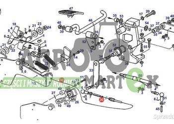 G716201020110 linka gazu L685 mm FENDT AGCO