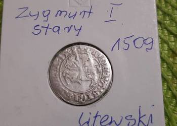 moneta srebrna Zygmunta I Starego z 1509r