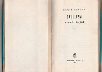 (7363) GAULLIZM A WIELKI KAPITAŁ – HENRI CLAUDE