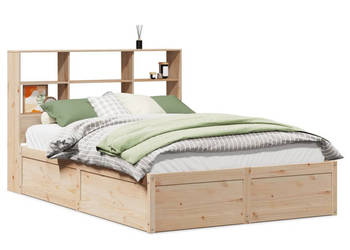 Rama łóżka bez materaca lite drewno sosnowe 150x200 cm WM-3323452