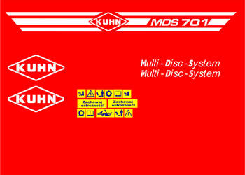 Naklejki kuhn mds 701 zamienniki