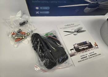 Wiatrak żyrandol wentylator podsufitowy z podświetleniem LED - Dary Losu